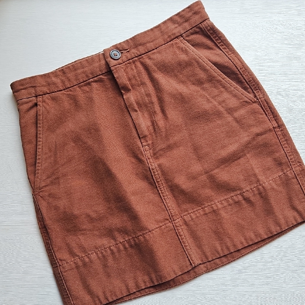 Everlane Brown Twill Utility Skirt 2